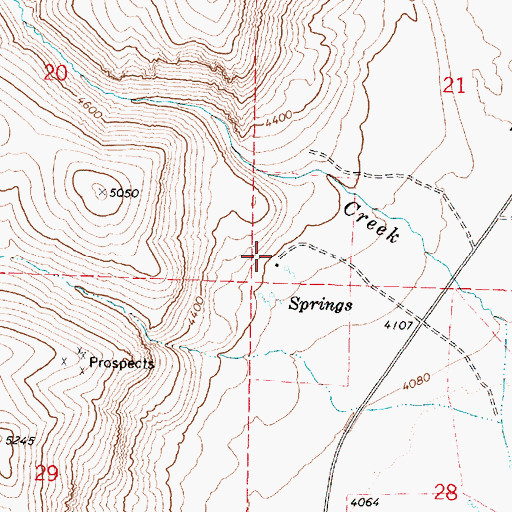 Topographic Map of Blair Ranch, OR