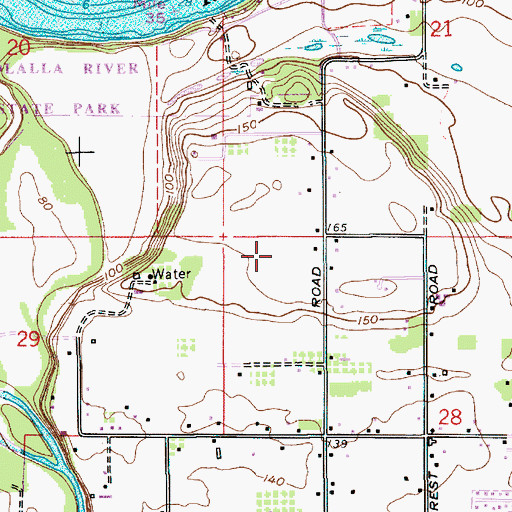 Topographic Map of Frontier Golf Course, OR