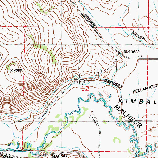 Topographic Map of Cronin Ranch, OR