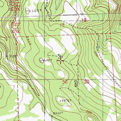 Topographic Map of Wasp Spring, OR