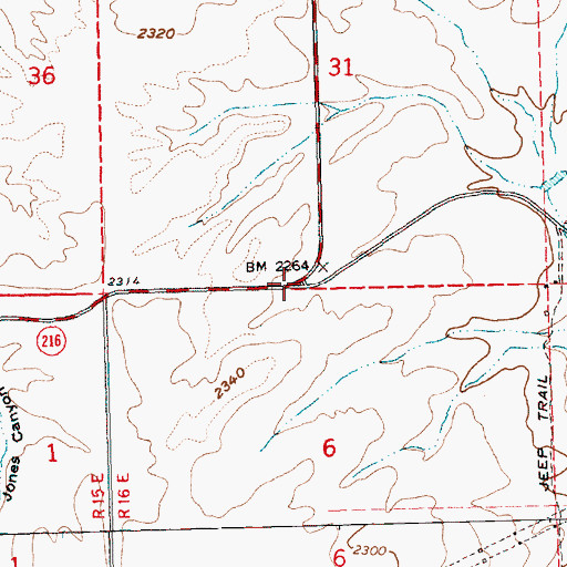 Topographic Map of Hodges Corner, OR
