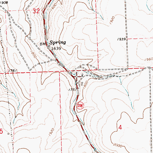 Topographic Map of Kaseburg Ranch, OR