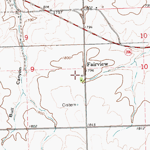Topographic Map of Fairview School (historical), OR