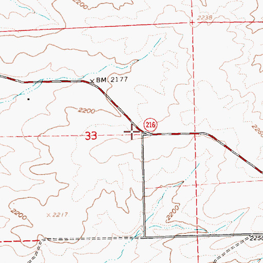 Topographic Map of Butlers Corner, OR