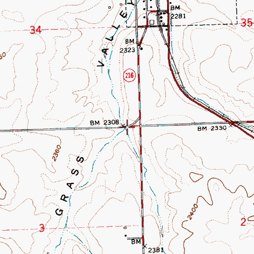 Topographic Map of Cooks Corner, OR