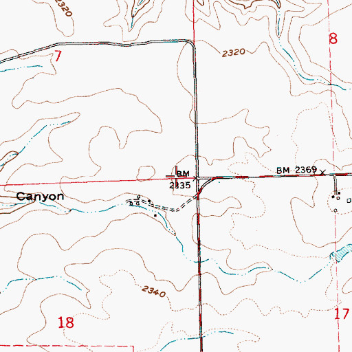 Topographic Map of Schillings Corner, OR