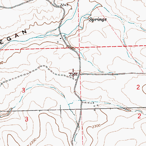 Topographic Map of Finnegans Corner, OR