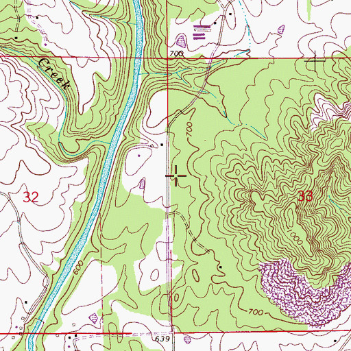 Topographic Map of Blackwood-Cornelius Cemetery, AL