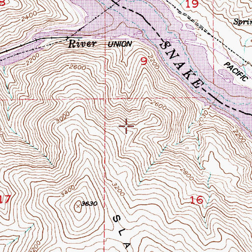 Topographic Map of Hush Spring, OR