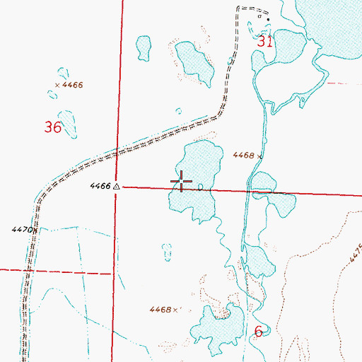 Topographic Map of Vinyard Lake, OR