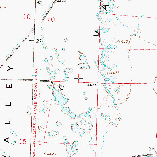 Topographic Map of D Fitzgerald Ranch, OR