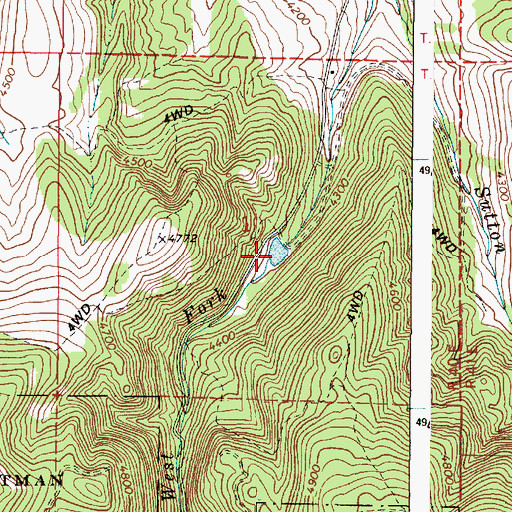 Topographic Map of Nault Reservoir, OR