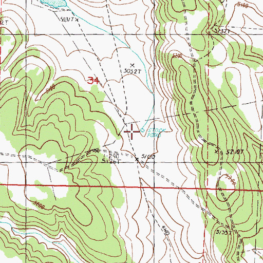 Topographic Map of Juniper Reservoir, OR