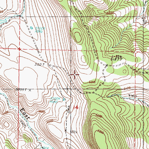 Topographic Map of Thomas Spring Reservoir, OR