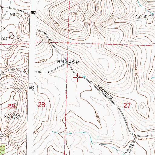 Topographic Map of Carter Reservoir, OR