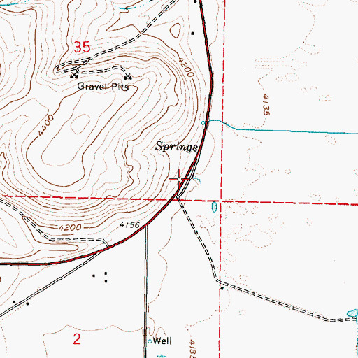 Topographic Map of Roadland Warm Springs, OR