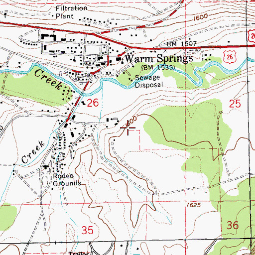 Topographic Map of Elliot Heights, OR