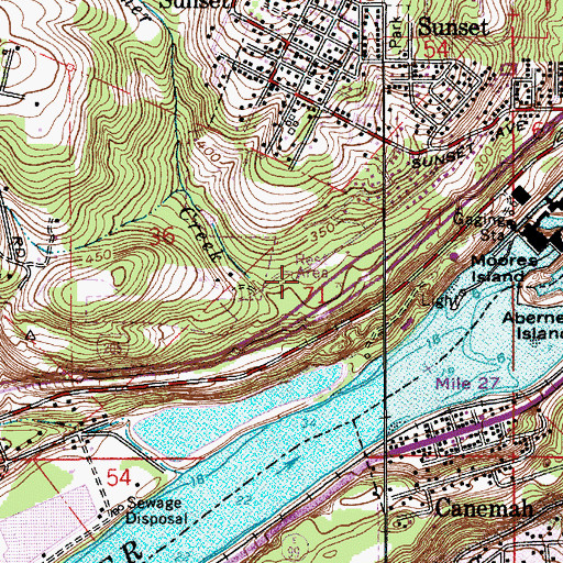 Topographic Map of Willamette Falls Viewpoint, OR
