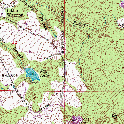 Topographic Map of Faith Chapel Church, AL