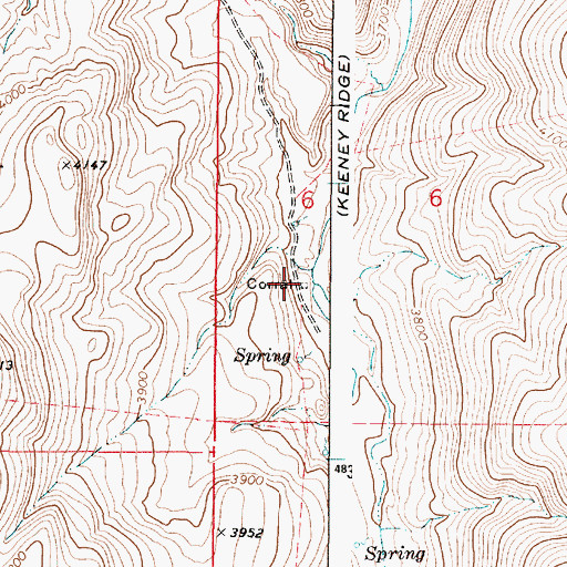Topographic Map of Riley Place, OR