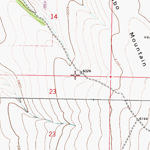 Topographic Map of Krumbo Mountain Reservoir, OR