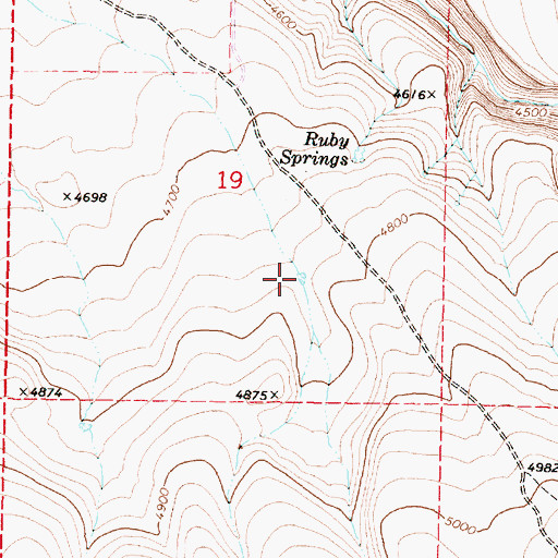 Topographic Map of Section Nineteen Reservoir, OR