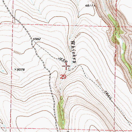 Topographic Map of Whiskey Creek Reservoir Number Two, OR