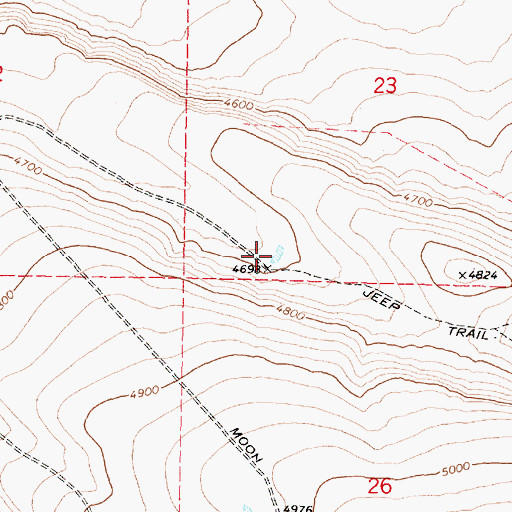 Topographic Map of Bird Fence Reservoir Number One, OR