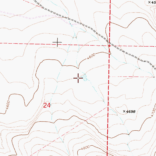 Topographic Map of Basin Reservoir, OR
