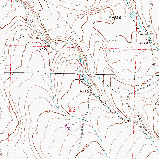 Topographic Map of East Rim Reservoir, OR