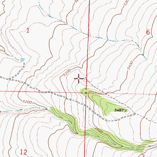 Topographic Map of Little Mud Creek Reservoir, OR