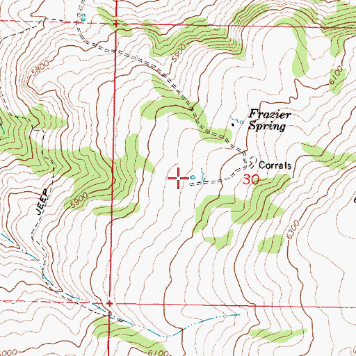 Topographic Map of Frazier Field Reservoir, OR