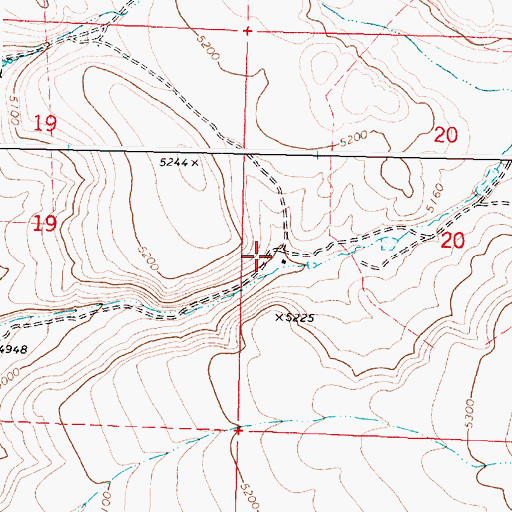 Topographic Map of Pickett Corrals, OR