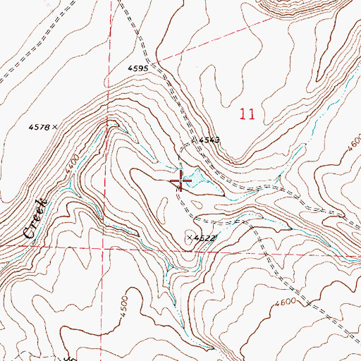 Topographic Map of Lower Road Reservoir, OR