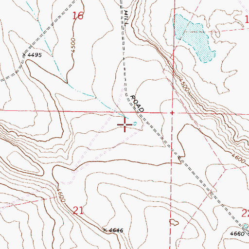 Topographic Map of Del Witzel Reservoir, OR