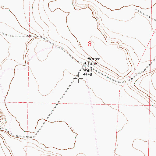 Topographic Map of Hog Wallow Well, OR