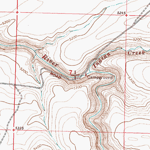 Topographic Map of Bradeen Crossing, OR