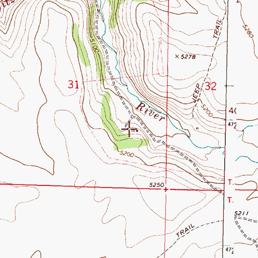 Topographic Map of Clemens Place, OR