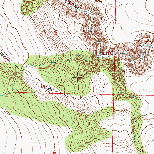 Topographic Map of Burnt Car Spring, OR