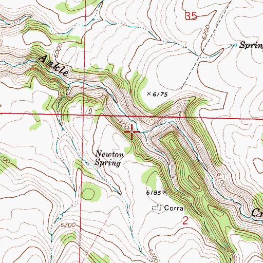 Topographic Map of Ysassio Creek, OR