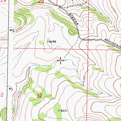 Topographic Map of Rock Creek Reservoir, OR