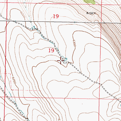 Topographic Map of Gil Thompson Reservoir, OR