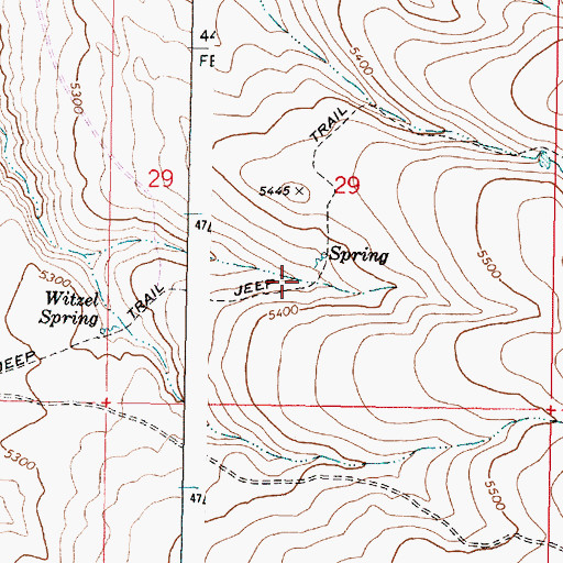 Topographic Map of Antelope Spring Road Reservoir, OR