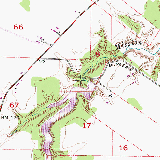Topographic Map of Mission Creek Dam, OR