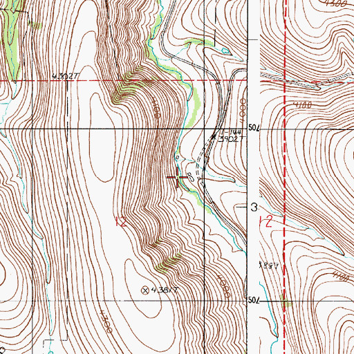 Topographic Map of Dorrance Ranch, OR