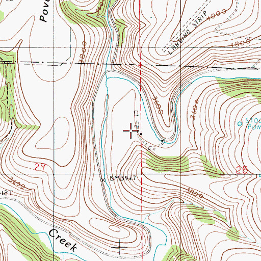 Topographic Map of B and H Ranch, OR