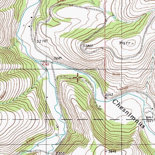 Topographic Map of Chico Camp, OR