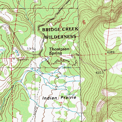 Topographic Map of Arthur Creek Camp, OR