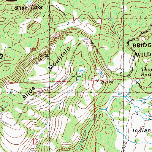 Topographic Map of Dunn Spring, OR