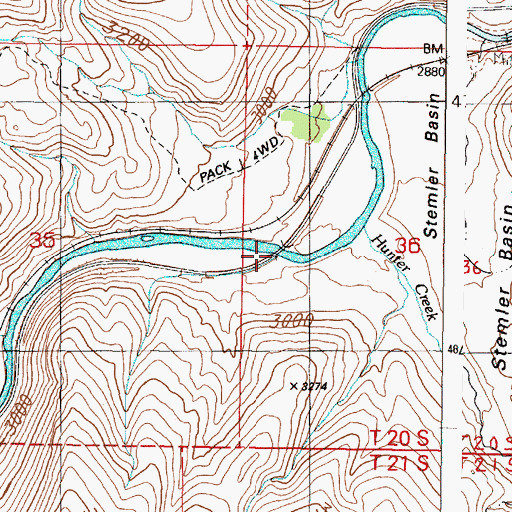 Topographic Map of Gwynn Bridge, OR